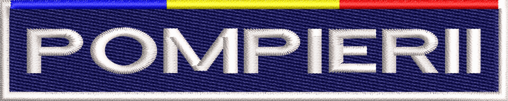 ECUSON POMPIERI TRICOLOR PENTRU PIEPT - BLEUMARIN
